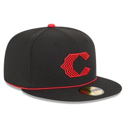 Cincinnati Reds Black 2023 City Connect 59FIFTY Fitted Hat